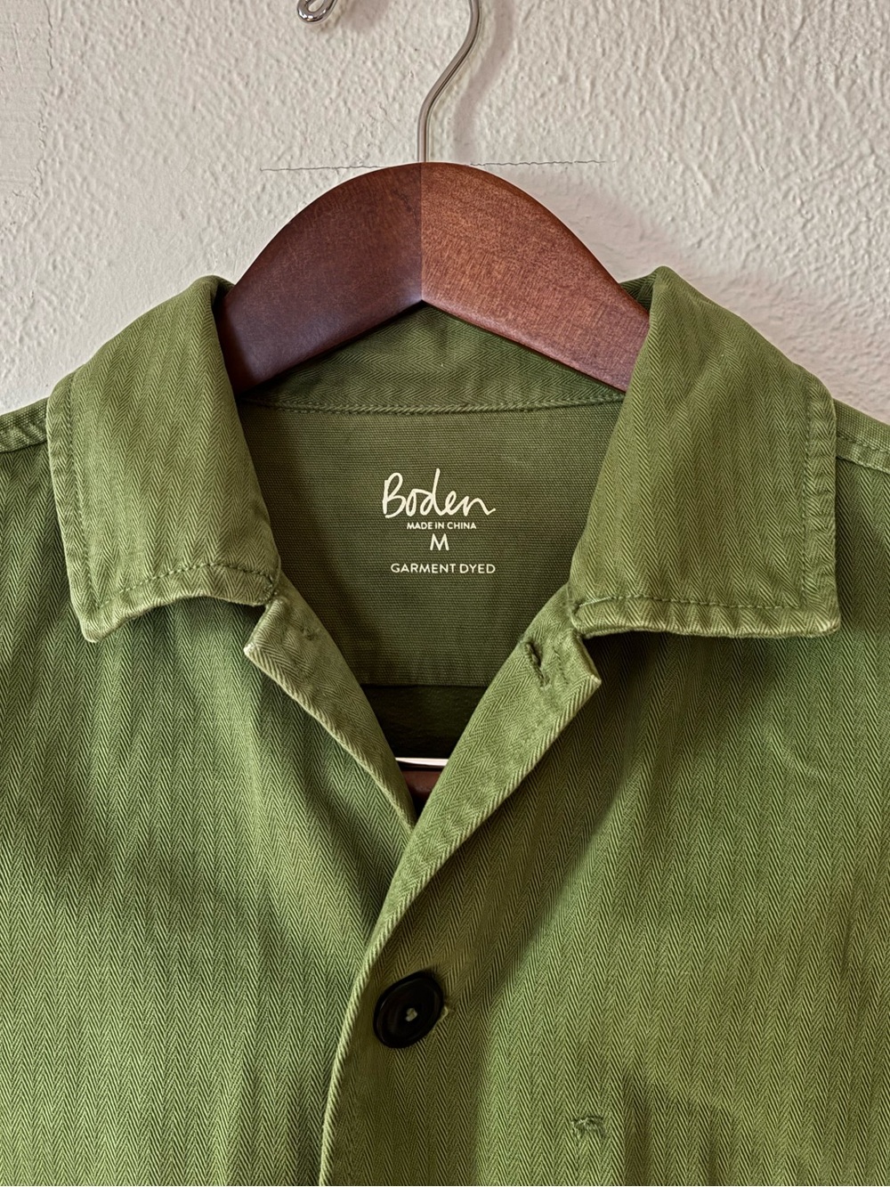 Boden Olive Green Cotton Canvas Button-Up Workwear Jacket - Picture 2 of 7